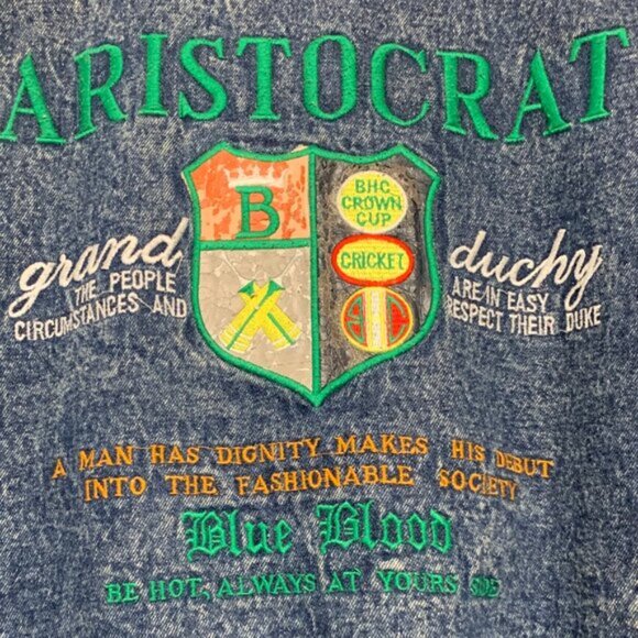 VINTAGE KONGLOON JEANS SHERPA LINED EMBROIDERED JACKETS SIZE L - Picture 10 of 13